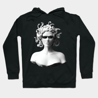 Greek Mythology Medusa Creature with Funny Deal with it Glasses Hoodie